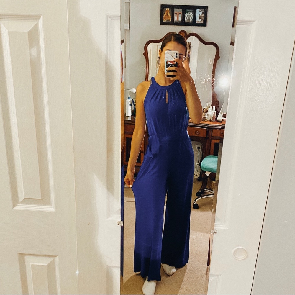 Royal blue New York & Company jumpsuit
